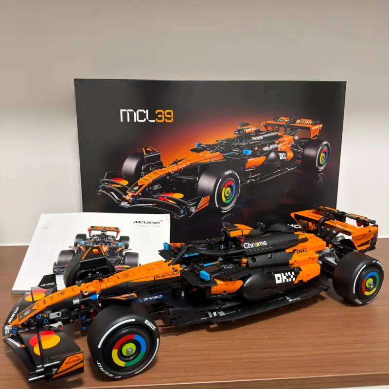 NEW Technical 42228 1675PCS 1:8 Orange MCL39 Sports Car Vehicle Building Blocks MOC F1 Car DIY Assembly Model Set Toy Gift for Boys Kids