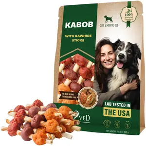 Kabobs Dog Rawhide Treats with Duck & Chicken Human Grade Meat