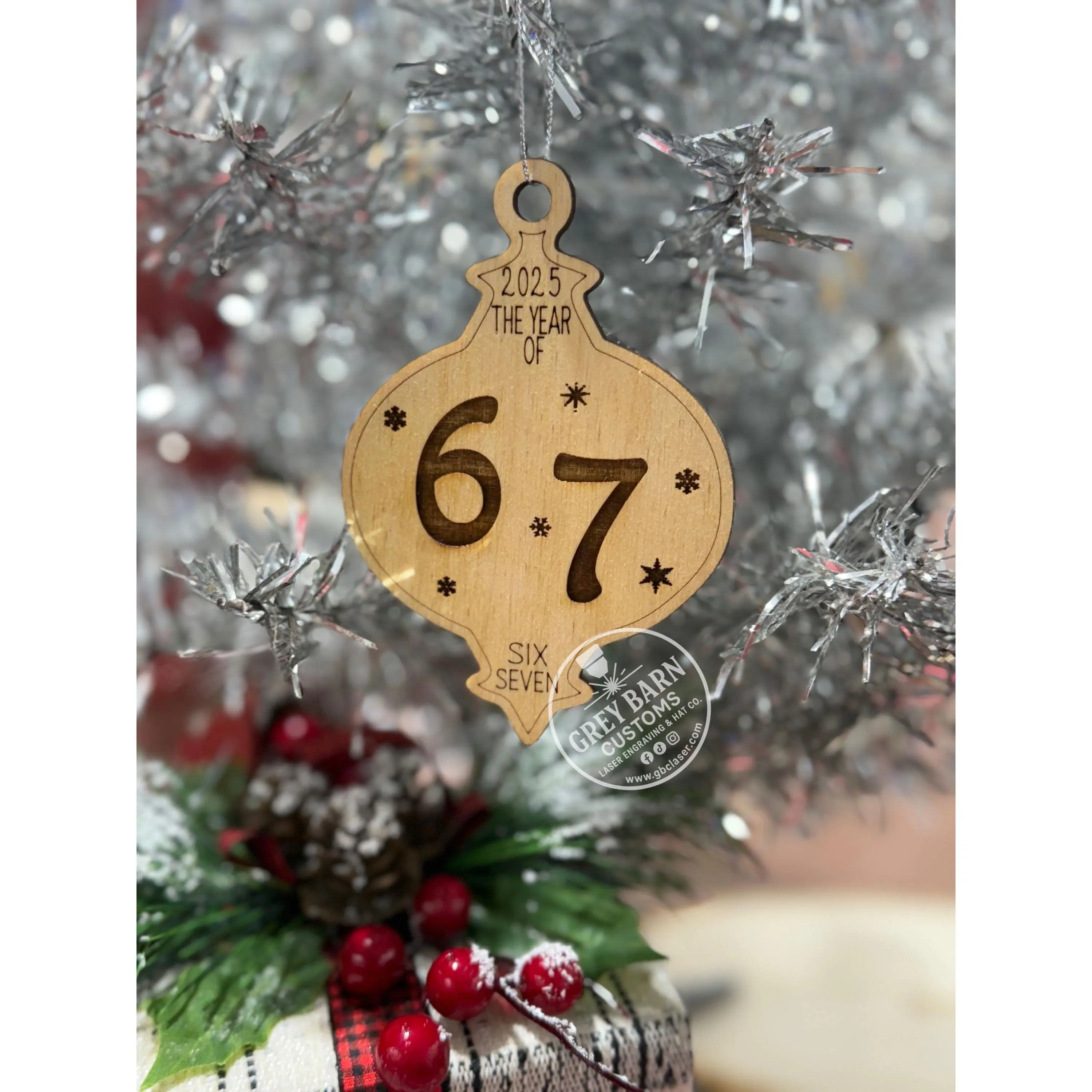 67 ornament, six seven, 6 7, middle school, teenager ornament, 2025, viral 67