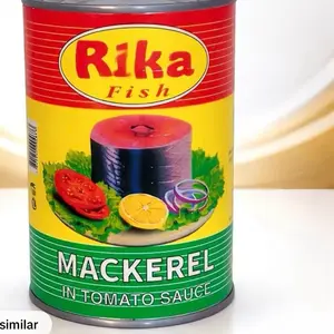 Rika Fish Mackerel in Tomato Sauce - 14 oz Can with Fresh Tomatoes, Onions, and Lemon