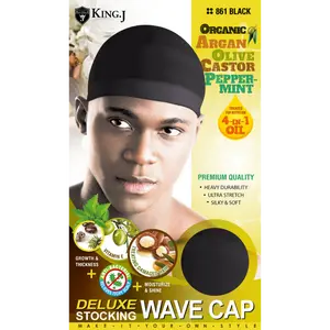 KING J WAVE CAP BLACK