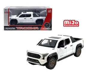 MiJo Exclusives 1:24 2024 Tacoma Trailhunter White Limited Edition Model Diecast Car