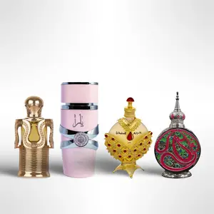 Lattafa Unisex Fragrance Set Bundle, 20ml Yara Oil, 35ml Hareem Al Sultan Gold Oil, Attar Maitha, Naseem Al-Layl - Aromatic Floral, Floral Citrus Scent Fragrance Blend (4-Piece)