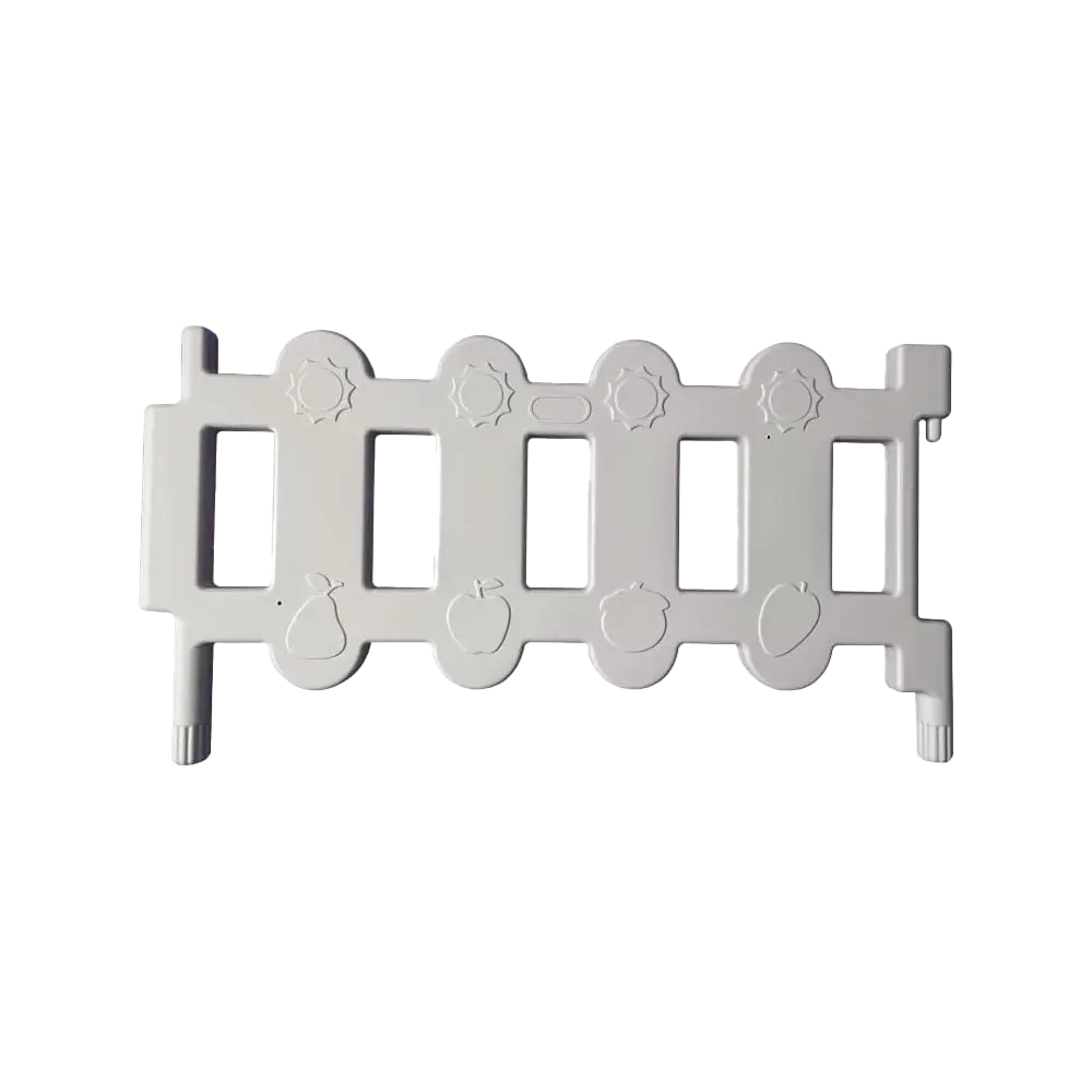 Soft Play White Plastic Fence - Decorative Border Small Garden Picket Fence Panels for Soft Play, Party, Garden, Home Decorations - (5 Soft Play Fence Panels)