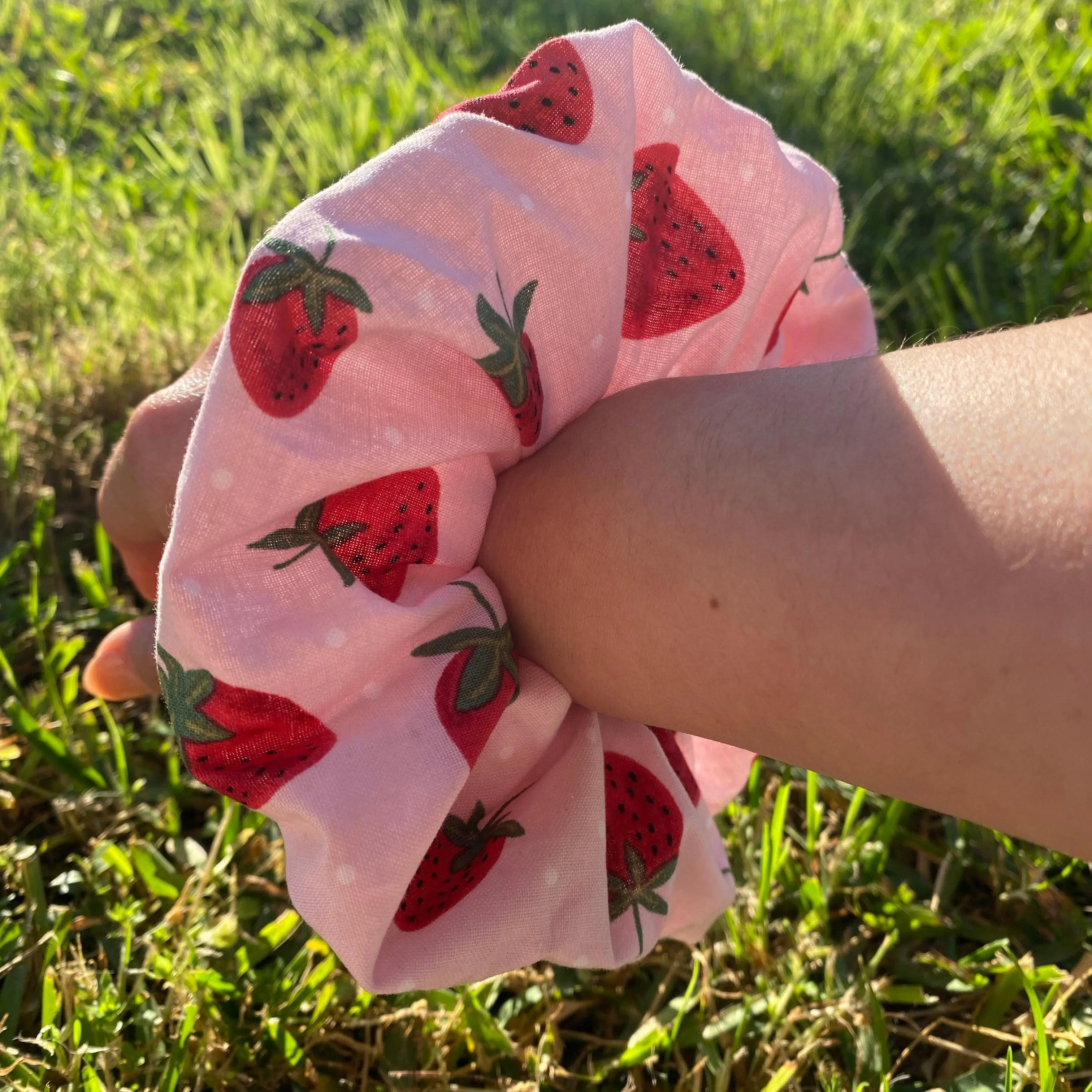 Strawberry Fruit Scrunchie Hair Tie