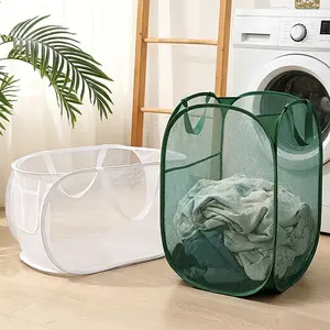 Closet storage baskets，Dirty Clothes Bin，Foldable Laundry Hamper，Mesh Laundry Hamper，Large Capacity，Laundry Hamper for College Students，Practical Housewarming Gift Laundry Basket ，Mother's Day Gift Laundry Hamper for Mom