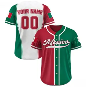 Personalized Mexican Team Uniform – Mexico Flag Printed Baseball Jersey with Custom Name and Number, Versatile Sportswear for Adults and Kids, Comfortable Short Sleeve Design for Games and Casual Outings # TikTokMadeMeBuyIt # MexicanPride # CustomSportsJe