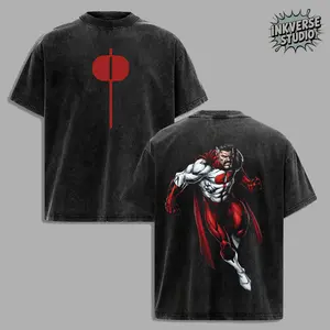 InkVerse Retro Invincible War Omni Man Graphic Tee, Invincible MCU Animated Series T Shirt, Superhero Punch Comic Design, Oversized Streetwear Unisex Tee, Vintage Bloody Comic Style, Gift for Invincible Fan, Adult Animation Merch