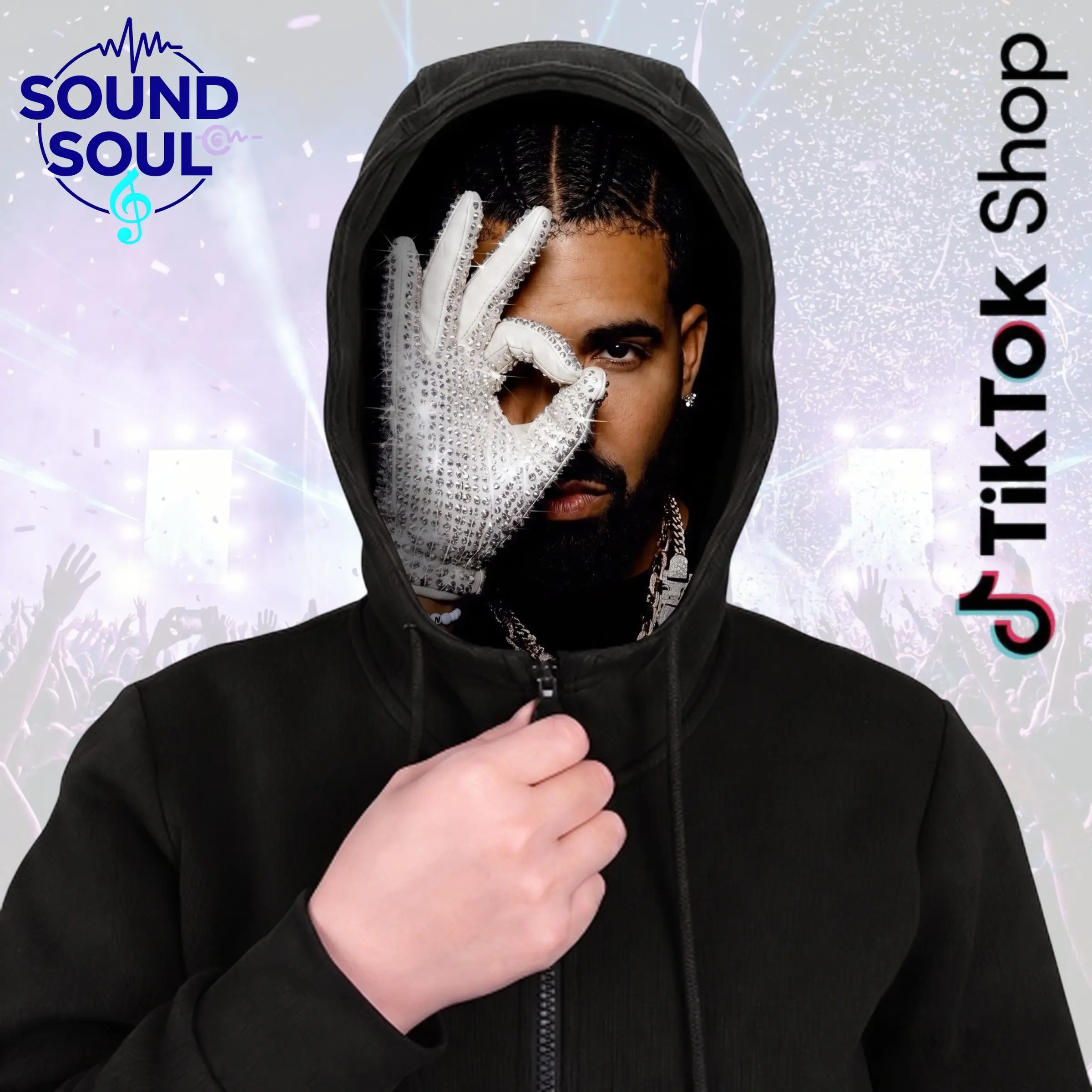 3D Printed Realistic Drake Iceman Full Face Mask, Elastic Mesh Full Face Cover for Drake Fans, Music Lovers Cosplay for Concert