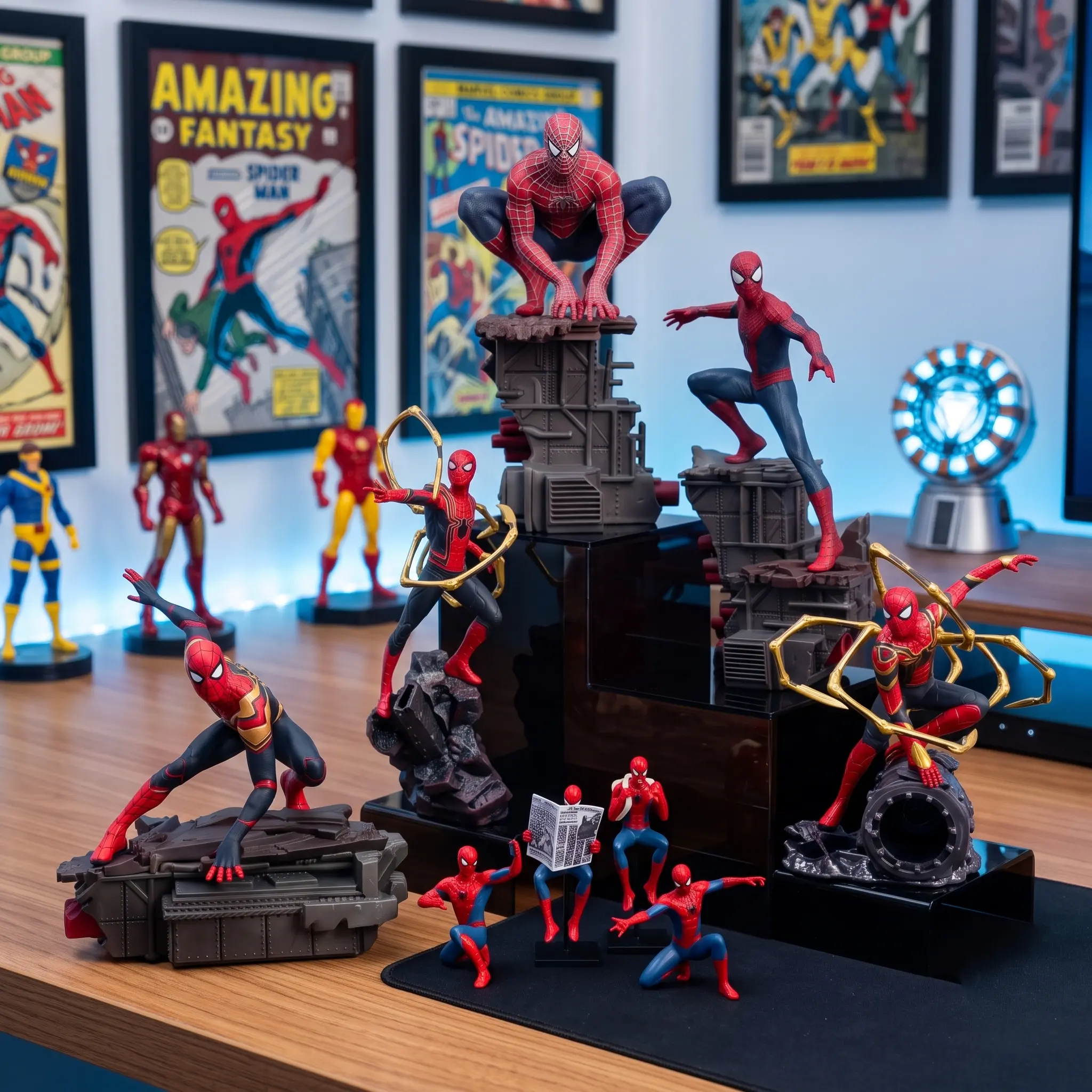 Cool Hero Posable Action Figure Model Gift- Pose High-Fidelity Figure Gift Set Exquisite Models 1-3  Models 1-2 & 4-Piece Mini Figure Set