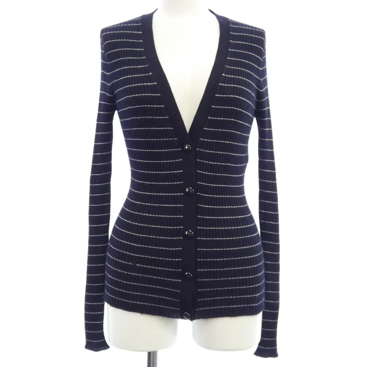 Pre-owned Dior Silk Small Leather Goods Christian Cashmere Cardigan