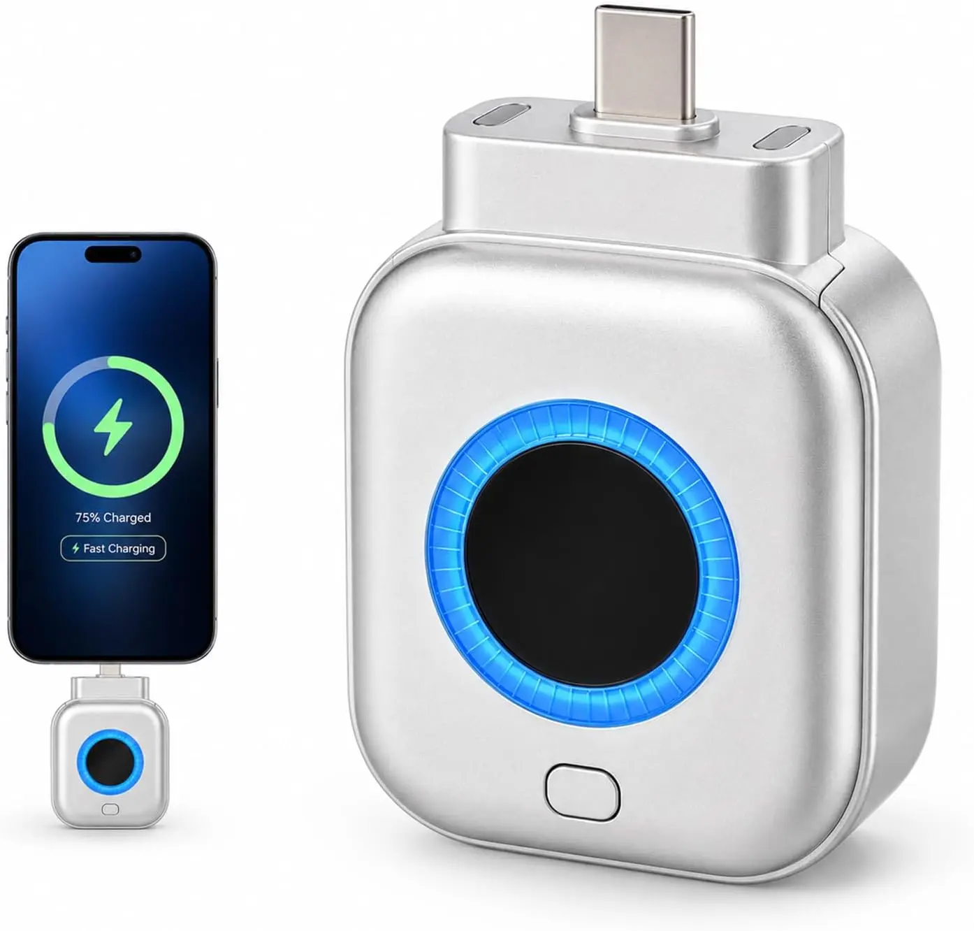 Smart Auto Stop Charging Adapter,140W Auto Cut-Off Charger Protector with AI Full-Charge Disconnect,Plug and Play – Overnight Safe,Prevent Aging and Extend Equipment Lifespan for Type C