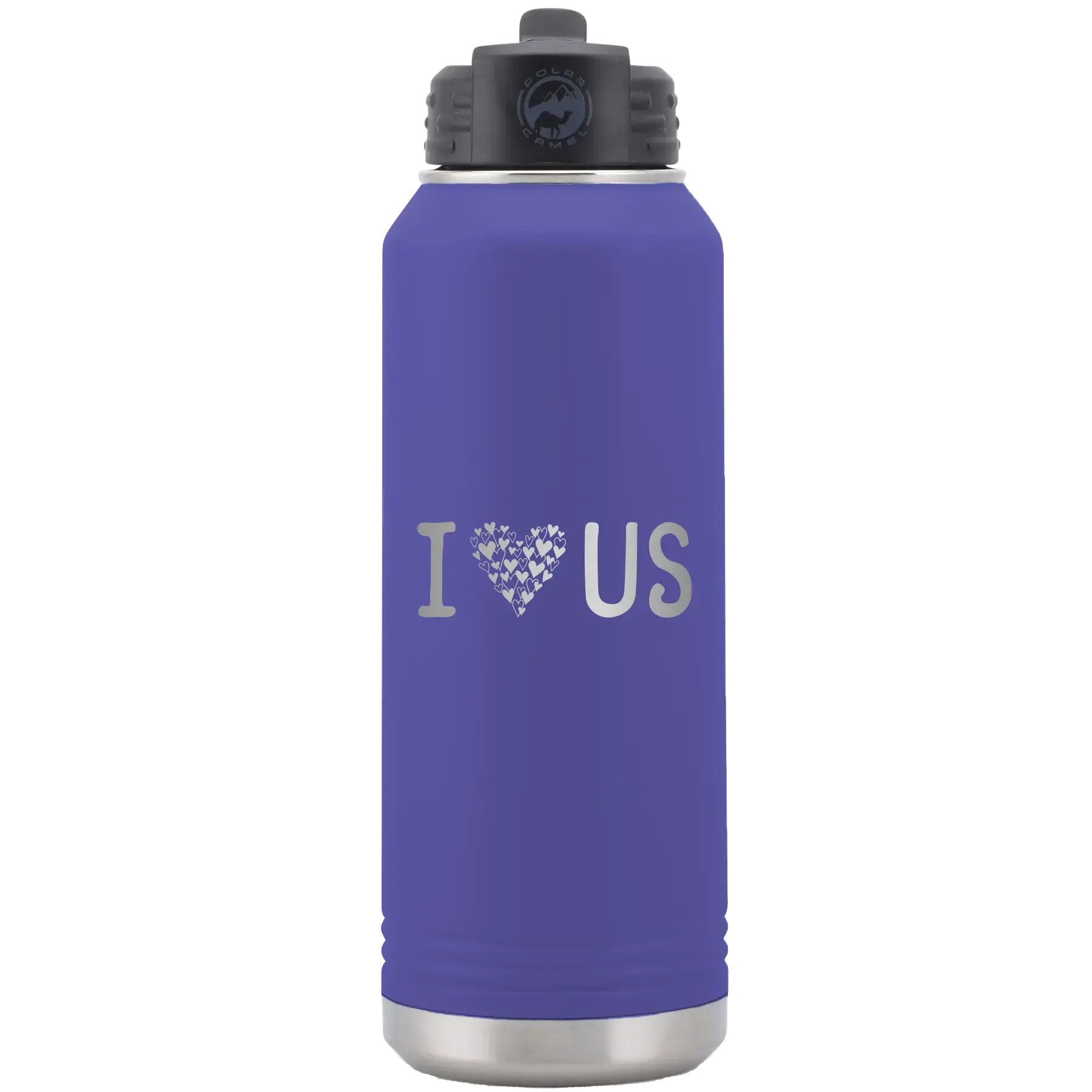 I Love Us 32 oz Water Bottle | Purple