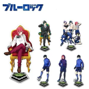Anime Figure Blue Lock Acrylic Stands Cosplay Isagi Chigiri Bachira Nagi Karasu Cartoon Animation Blue Prison Model Plate Gift