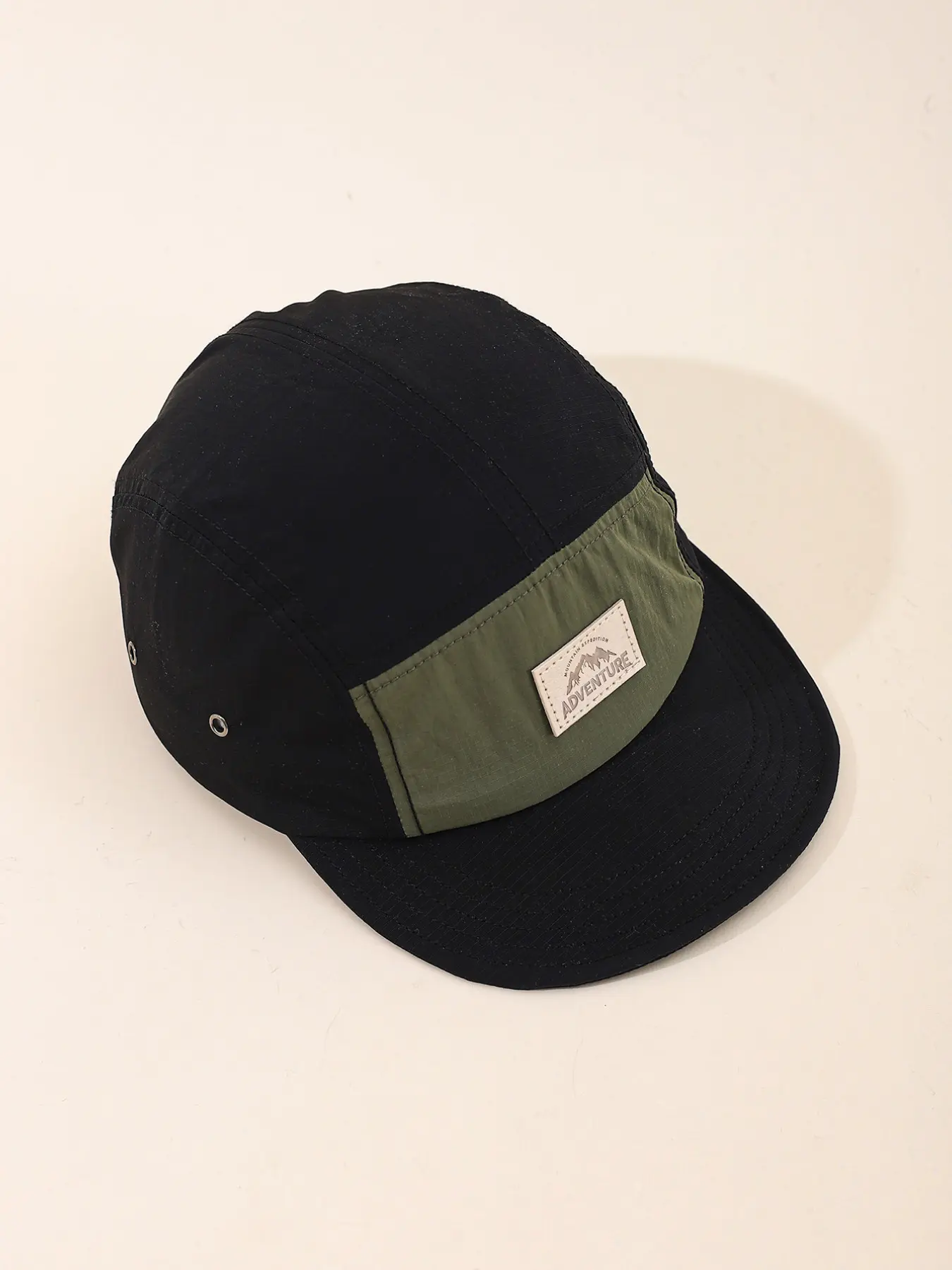 Spring Summer Outdoor Adventure Quick-Dry Patchwork Baseball Hat, Soft Brim Five-Panel Cap, Breathable Waterproof Hiking Camping Duckbill Hat, Hiking Hats, Sports Outdoor Hats