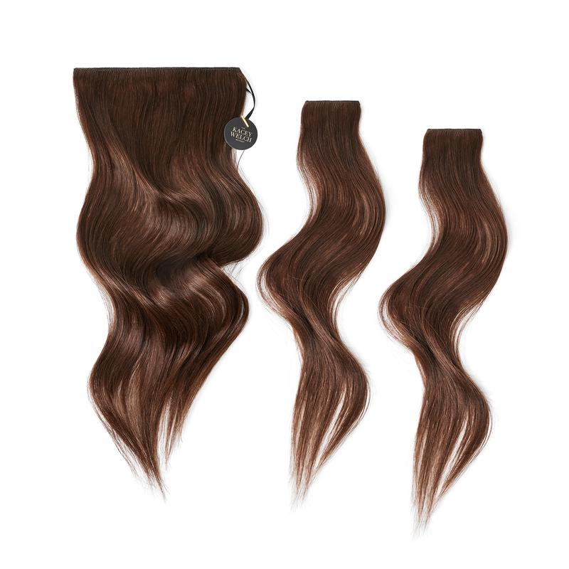 Kacey Welch Method Clip In Hair Extensions, 20 Inches, 3 Piece Set, Remy Human Hair, Blonde, Goodnight Tokyo
