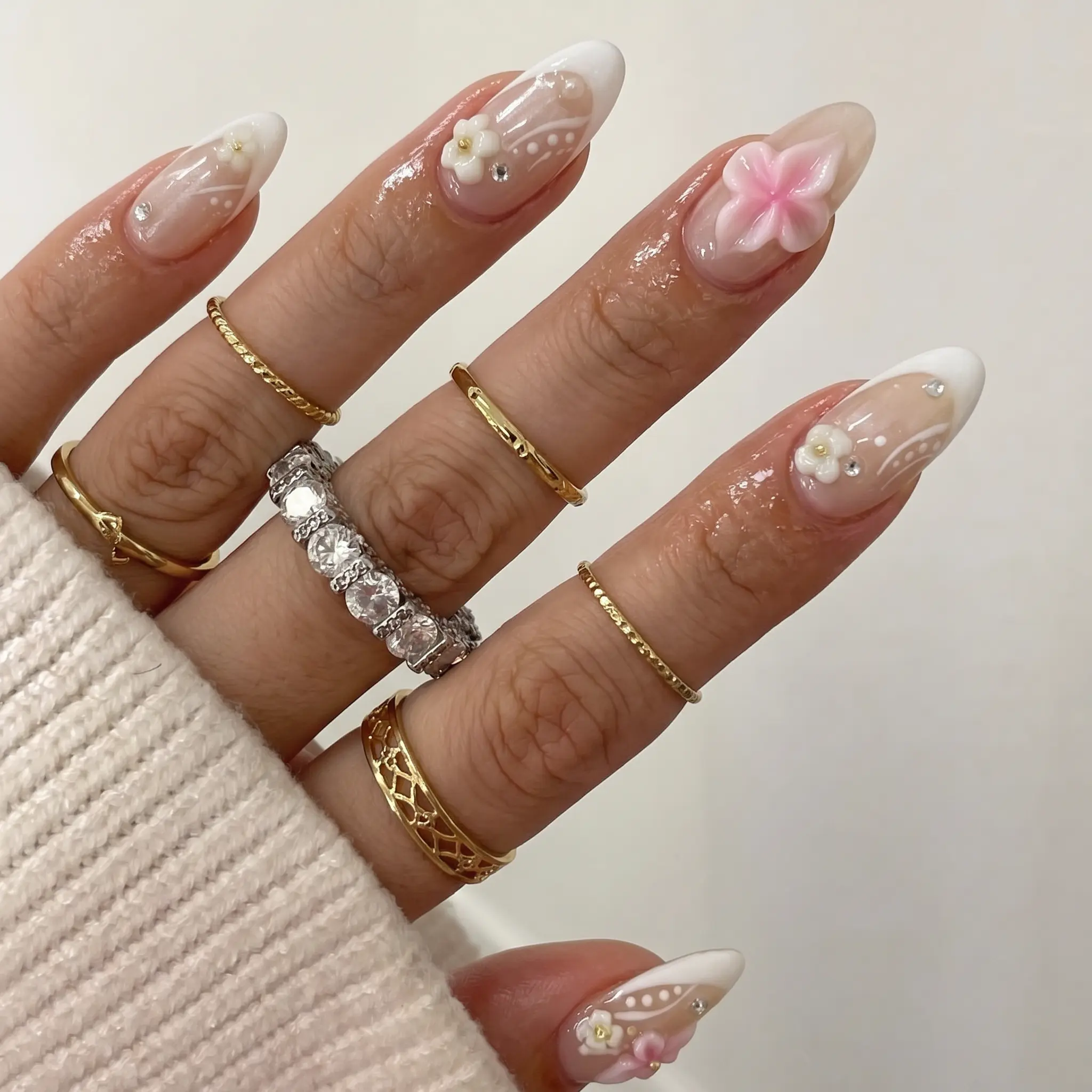 NailHex Lab | Summer Collection- Handmade Press-On Nails 10Pcs | Reusable Fake Nails | Salon-Quality For Women Mother's Day Gift