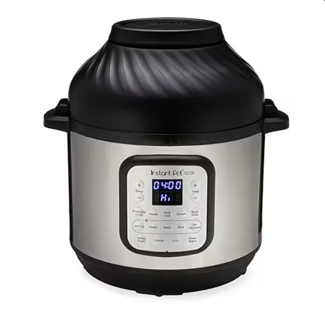 Instant Duo Crisp 8 Quart Pressure Cooker Plus Air Fryer Combo 11 in 1 Electric Multi Cooker Air Fry Bake Roast Broil Steam Slow Cook Sous Vide Rice Cooker Food Warmer Stainless Steel Large Capacity Home Kitchen