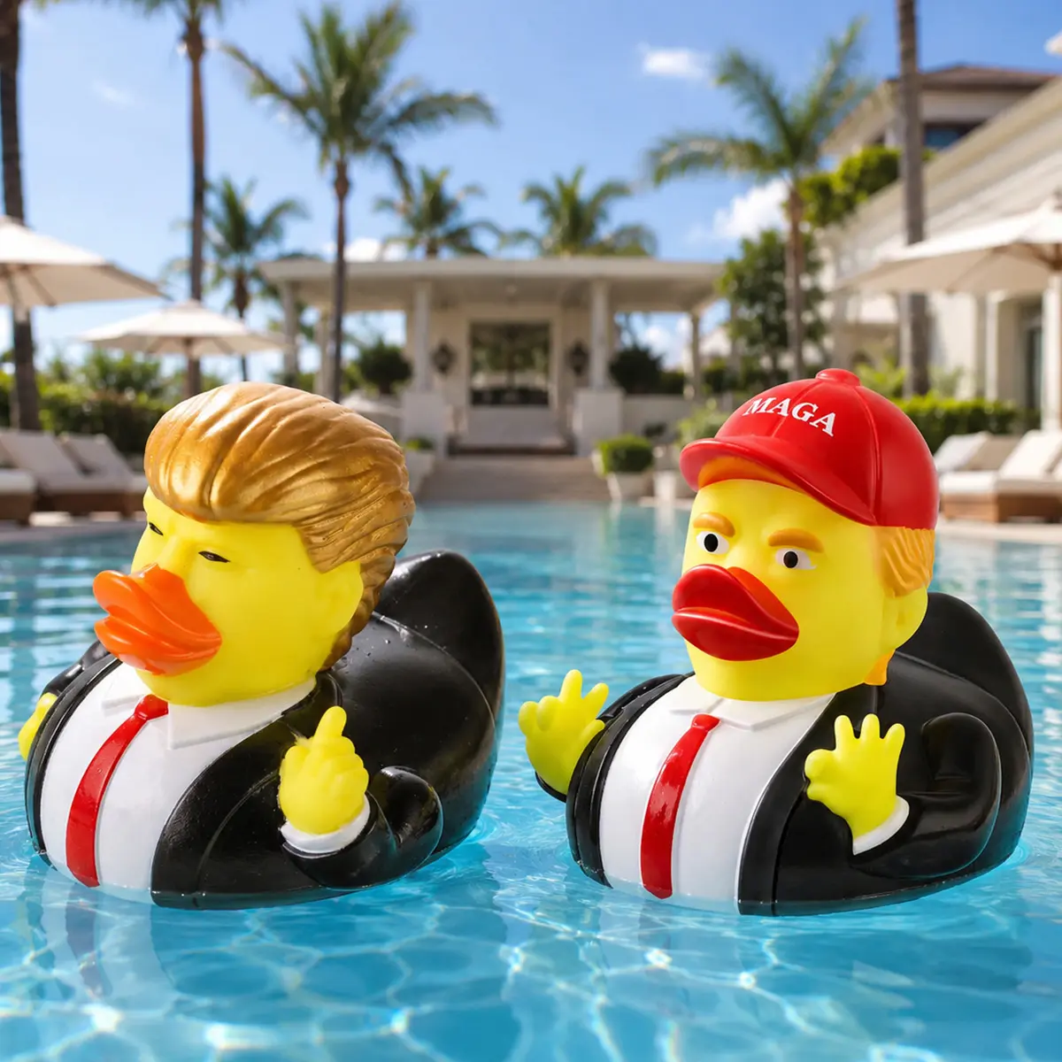 Trump Rubber Duck 4th of July Rubber Duck Bath Toy Summer Pool Party Jeep Ducking Dashboard Decor Gift for Kids Adults