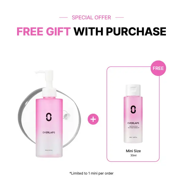 OVERLAPS Pink Desert Ectoin Pore Sweep Cleansing Oil | Gentle Oil Cleanser for Face, Makeup Blackhead Remover, Deep Cleansing, Korean Skin Care for Sensitive Skin, 6.76 fl.oz.