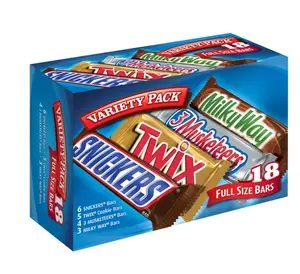 Snickers, Twix, Milky Way & More Assorted Milk Chocolate Candy Bars - 18 Bars