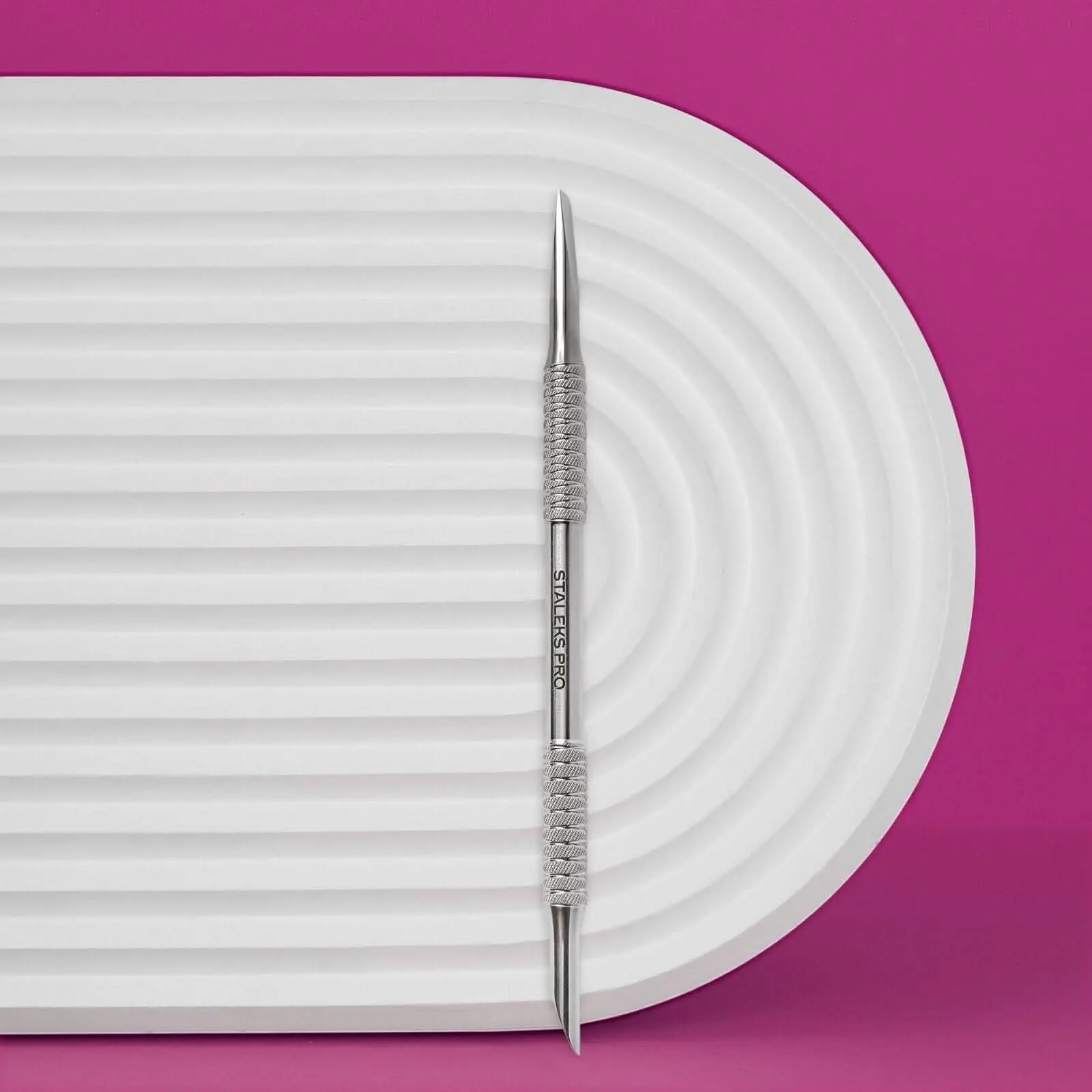 Staleks Manicure pusher EXPERT 90 TYPE 5 – Stainless Steel – Professional Cuticle Tool (beveled and straight pusher)