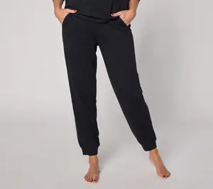 QVC Regular Cozy Knit French Terry Slim Leg Jogger Pants for Sports & Outdoor Activities