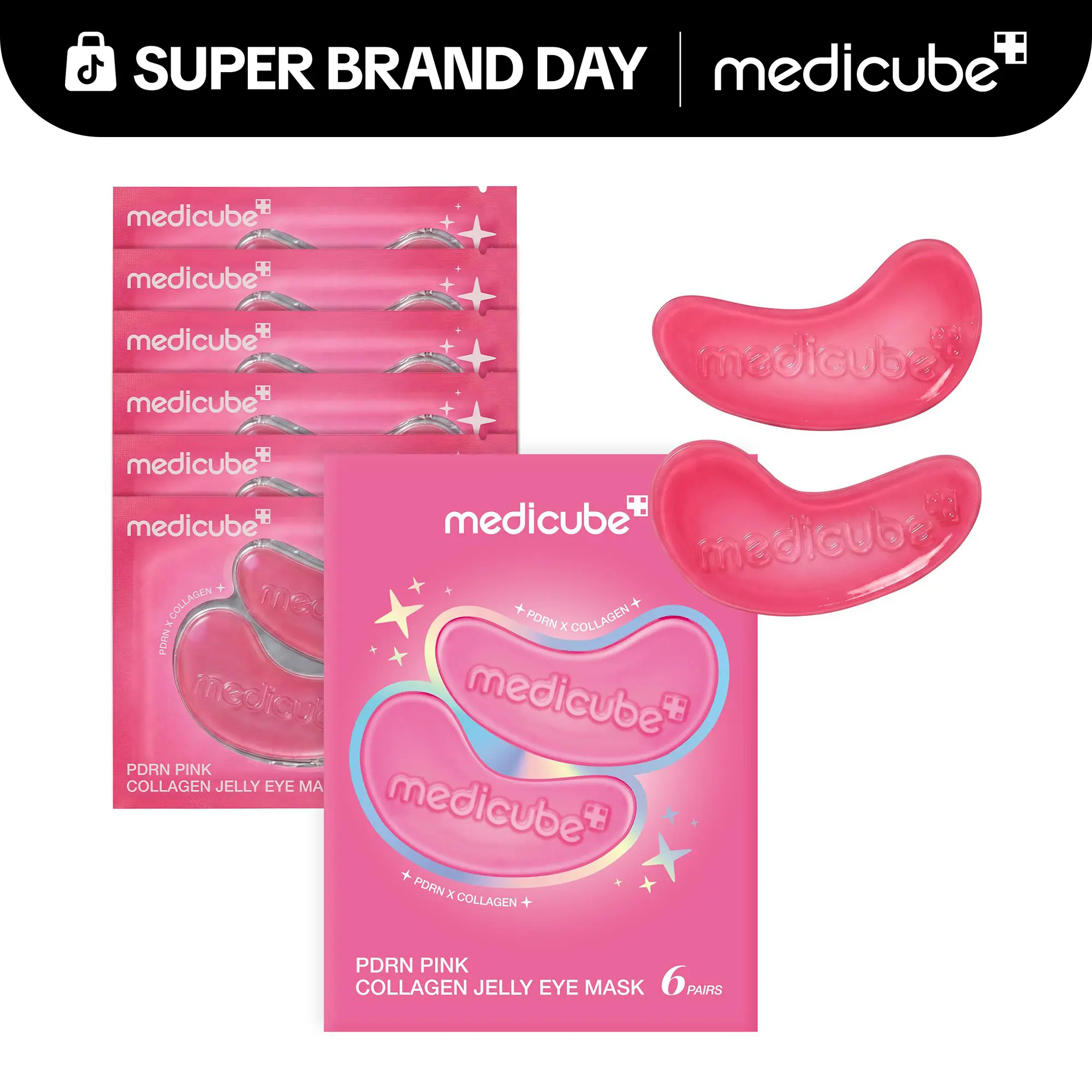 [NEW] [medicube] PDRN Pink Collagen Jelly Eye Mask | Hydrogel Eye Patches with PDRN, Collagen, NAD | Refreshing for Puffy, Tired Eyes | Firming for Look of Wrinkles, Fine Lines | Korean Skincare (6/28/50 Pairs)
