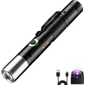 Father's Day Mini LED Flashlight - High Lumens, Magnetic Tail Ignition, Zoomable Focus, Adjustable Waterproof, Multifunctional Tactical Flashlight for Home, Camping, Outdoor Activities, Gifting Occasions, Adjustable Waterproof Flashlight