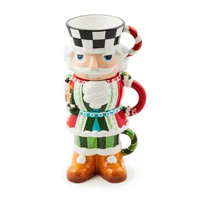 MacKenzie - Childs Set of 3 Holiday Stacking Mugs