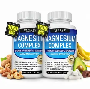 2 Piece Toplux Magnesium Complex NS 8 Essential Magnesium Supplement