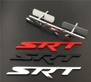 SRT Style 3D Metal Car Emblem-Compatible with SRT & Hellcat Models, Charger & Grand Cherokee, Universal Aftermarket Badge