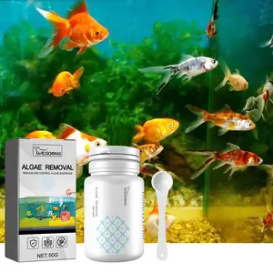 Algae remover and moss cleaner, aquarium algae and moss cleaning agent, fish tank algae remover, gets rid of green water and algae