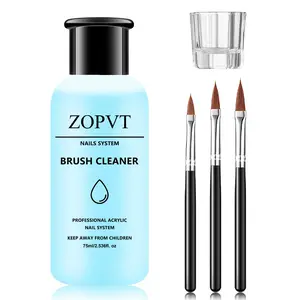 Acrylic Powder Nail Brush Cleaner Liquid, 75ML Large Capacity, Specially Designed for Brushes, Gentle on Pens, Ideal for Artists & Crafters, Brush Cleaning Tool