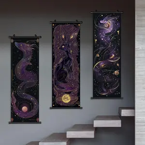 Cartoon Elf Pattern Wall Art, Hanging Wall Art, 3 Counts/set Modern Vibrant Cartoon Design Wall Decor Painting, Unique Artwork, Wall Art Decor for Home Living Room Bedroom Office