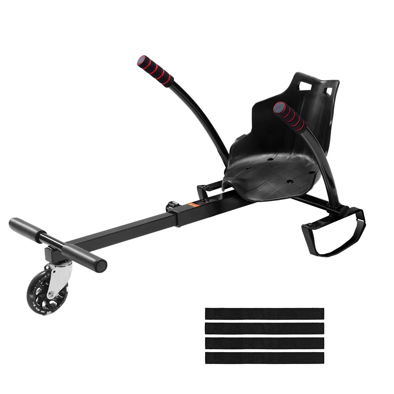 VEVOR Wheel-Free Functional Hoverboard Seat Attachment, Unisex Metal Frame with Adjustable Length, Fits 6.5"-10" Hoverboards, Grip Control, 220 LBS Load Capacity, Go Kart Accessory for Sports & Outdoor Use