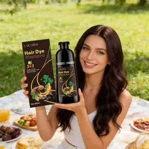 500ML Herbal Hair Dye Cream, Triple-Action Shampoo Formula, One Step Hair Coloring & Conditioning, Large Capacity Liquid