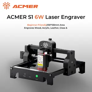 ACMER S1 6W Laser Engraver & Cutter - 10000mm/min, All-in-One, High Precision - Engrave Wood, Acrylic, Leather, Ceramic - Festive Decor Maker