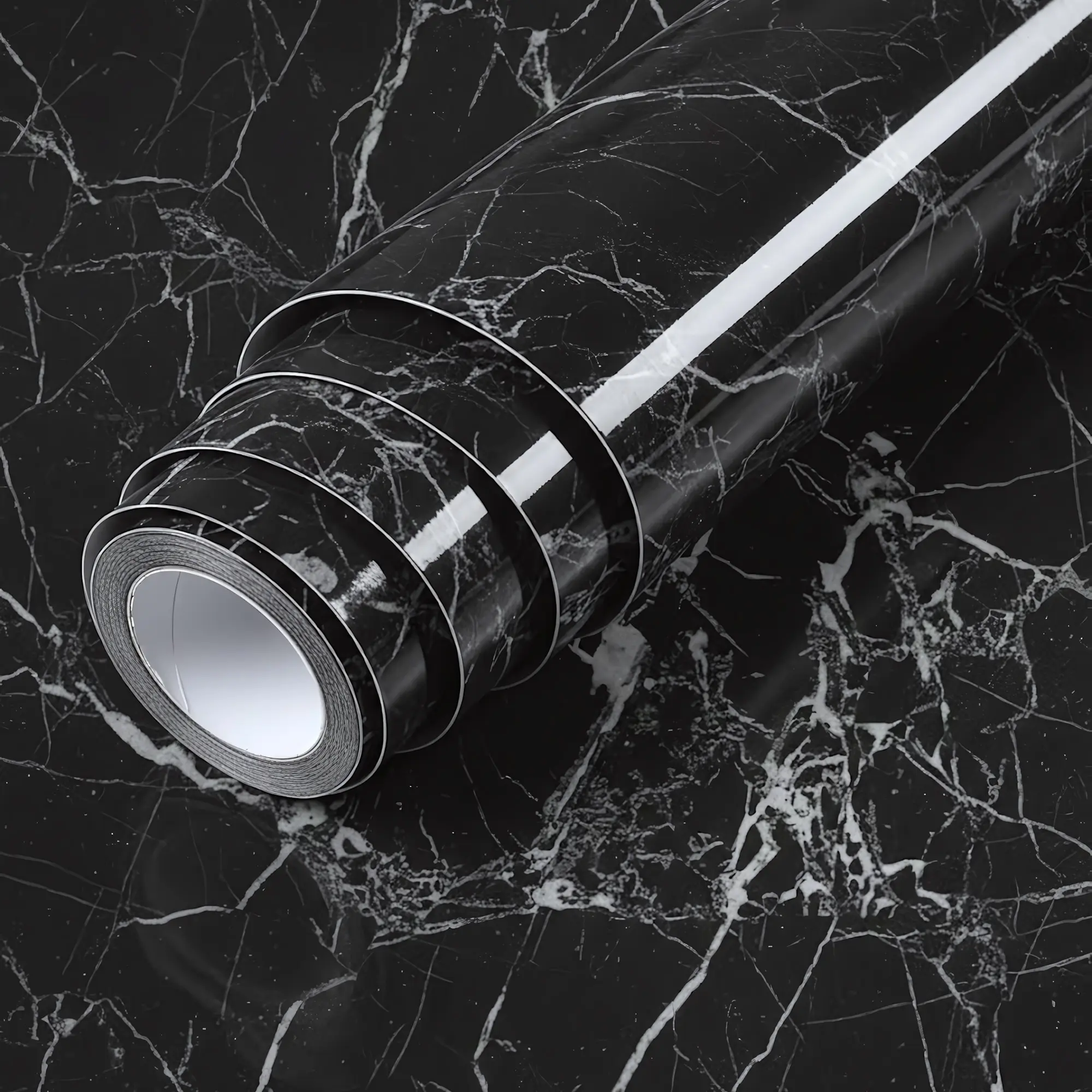 Glossy Black Marble Contact Paper Waterproof Peel and Stick Wallpaper for Kitchen Countertop Desk Table Black Stone Self Adhesive Vinyl Wrap Furniture Shelf Liner