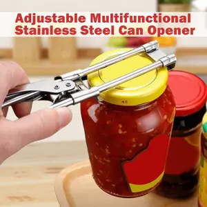 Jar Opener for Weak Hands, Multi-Grip Bottle Lid Opener Tool, Heavy-Duty Stainless Steel Design for Easy Opening, Suitable for Elderly & Weak Grip