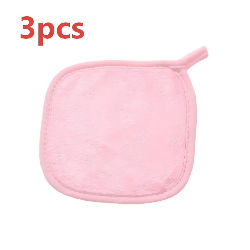 3PCS Soft Microfiber Face Cloth Set – Reusable Makeup Remover & Daily Cleansing Towel with Hanging Loop, Gentle & Easy Care, Perfect for Travel & Home
