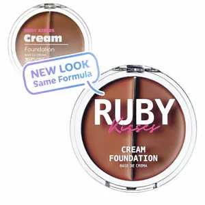 Ruby Kisses 3D Face Creator Cream Foundation & Concealer, 12 Hours Long Lasting, Medium to Full Coverage, Non-Greasy, Ideal for Makeup & Contour Palette (Level 10)