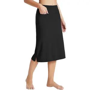 baleaf Women's 28" Midi Length Long Swim Skirts with Legging Modest High Waisted Tankini Skirt Bottom UPF 50+