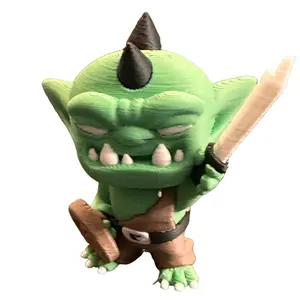 Goblin Miniature Set SuperPrints 3D Printed DnD Minis Set of 4 Tabletop RPG Terrain Funny Goblin Crew 4-Color PLA