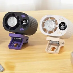 2026 Upgrade Strong Wind Portable Car Clip On Fan, 199 Speeds LED Display 360° Rotation, 1800mAh 20Hr USB Rechargeable Cooling Fan for Car Camping Travel Home Office