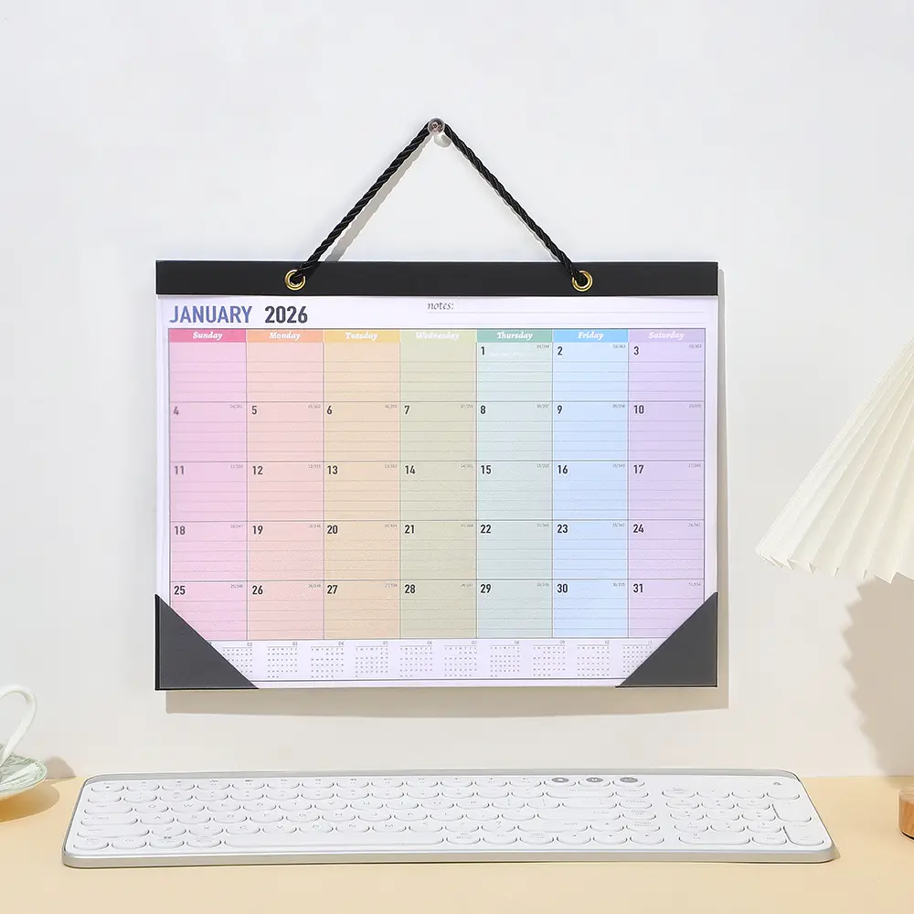 2026wall hanging calendar ，Waterproof thick paper,large size desktop calendar suitable for home, school and office use The Monthly Calendar Planner for Easy Organizing