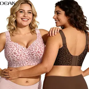OEAK Jelly Bras Women Seamless Lift Bra Wireless Push Up No Underwire Full