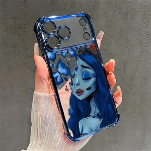 Character Butterfly Four Corner Airbag Anti-Collision Electroplated Soft&Flexible TPU Silicone Phone Case For iPhone 17 Pro Max AIR 16 15 14 13 12 11 Plus XSMAX Cases Durable|Shockproof|Full Camera Protection|Gift For Men Women summerwins