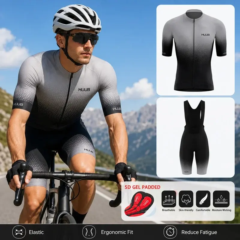 Cycling 2026 HUUB Clothes Men's Pants Gel Clothing Jersey Summer Shorts Man Bike Sports Set Suit Cycle Spring Blouse Road