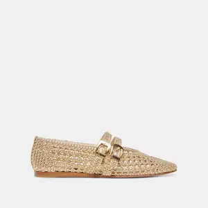 Dolce Vita BAYLEE WOVEN BALLET FLATS GOLD WOVEN STELLA